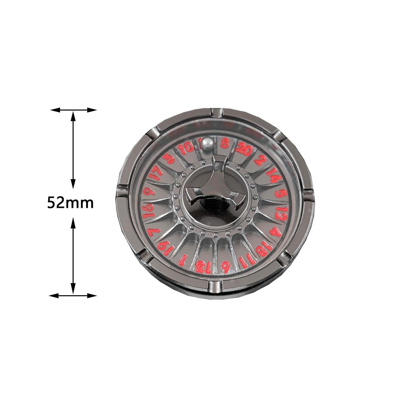 Dice Metal Spinner Roulette Red Font Black