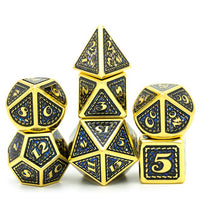 Thumbnail for 7pcs Dice Metal Stitch Gold Dark Blue