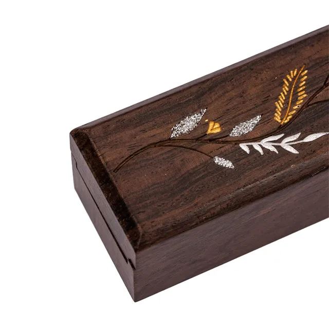 Flowers on Monzo Wood - Magnetic Dice Storage