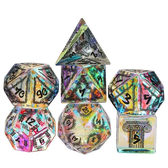 Medusa on Prism Glass - 7pcs RPG Dice Set