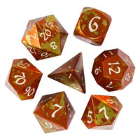 Thumbnail for 7pcs RPG Dice Set - Orange & Yellow Anodized Aluminium