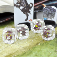 Thumbnail for Brown Donut in Clear Resin - 6pcs D6 RPG Dice Set