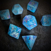 Thumbnail for Butterfly in Blue Resin - 7pcs RPG Full Dice Set