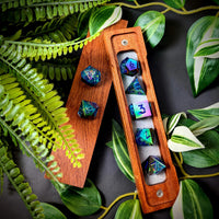 Thumbnail for 7pcs Dice Sharp Candy Purple Font Oil Blue