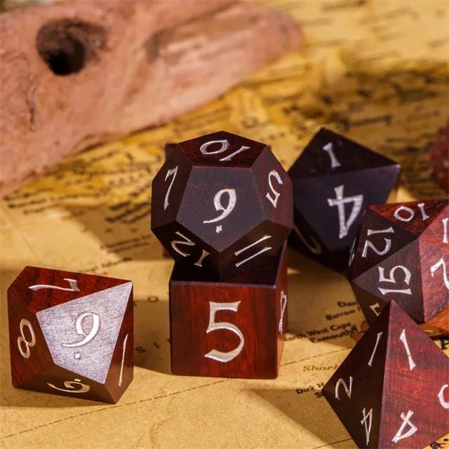 Red Sandalwood - 7pcs RPG Dice Set