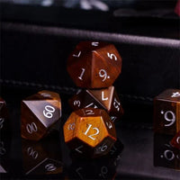 Thumbnail for Tigers Eye Gemstone - 7pcs RPG Dice Set