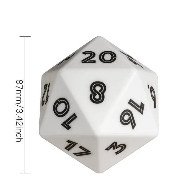 White LED - D20 RPG Dice