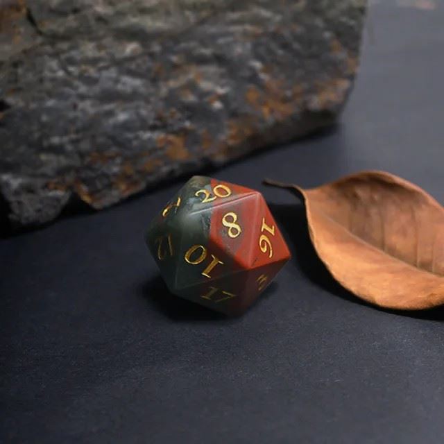 Bloodstone Gemstone - 7pcs RPG Dice Set