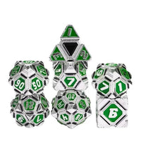 Thumbnail for 7pcs Dice Metal Alien Ship Black Green Silver