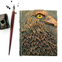 Thumbnail for Orange Resin Eagle - A5 Handmade Hardback Notebook