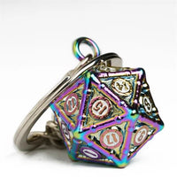 Thumbnail for Steampunk Rainbow Metal  - D20 Keyring