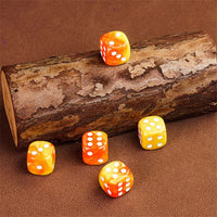 Thumbnail for 12mm Yellow & Orange Acrylic - 10pcs D6 RPG Dice Set