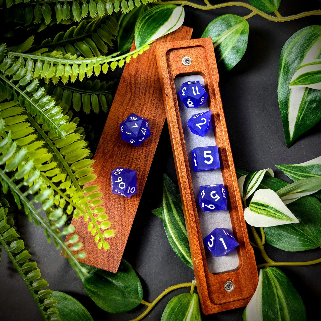 7pcs Dice Sharp Frosted Purple