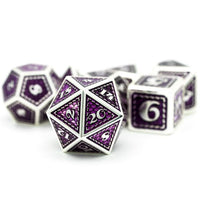 Thumbnail for 7pcs Dice Metal Stitch Silver Purple