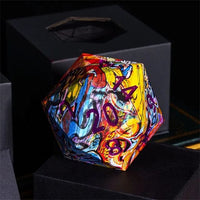 Thumbnail for Graffiti on Hydro Dipped Resin  - 55mm D20 RPG Dice