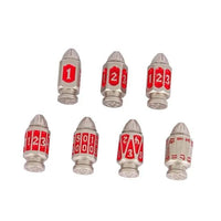 Thumbnail for 7pcs Dice Metal Bullet Silver Red