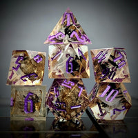 Thumbnail for Spider in Clear Filled Sharp Resin - 7pcs RPG Dice Set