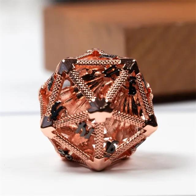 Dragon in Copper Metal - Hollow D20 RPG Dice