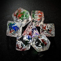 Thumbnail for Spiders in Clear Resin - 7pcs RPG Full Dice Set