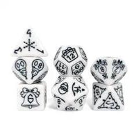 Thumbnail for 7pcs Dice Acrylic Pattern Christmas Black Font White