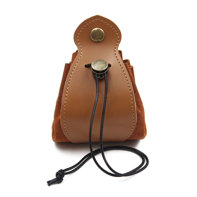 Brown PU Leather Open Tray - Storage Bag