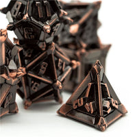Thumbnail for 7pcs RPG Dice Set - Spiky Copper Metal