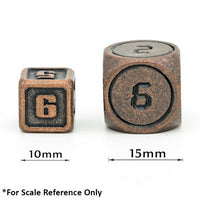 Thumbnail for 7pcs RPG Dice Set - Miniature Bronze Metal