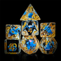 Thumbnail for Blue Whale in Clear Resin - 7pcs RPG Full Dice Set