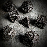 Thumbnail for 7pcs Dice Metal Druid Vine Wash Silver