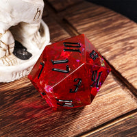 Thumbnail for Candy in Red with Gold Foil Sharp Resin - D20 RPG Dice