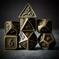 Thumbnail for Brushed Worn Bronze Metal - 7pcs RPG Dice Set