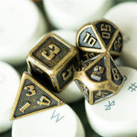 Thumbnail for 7pcs RPG Dice Set - Miniature Bronze Metal
