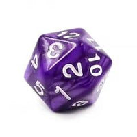 Thumbnail for 6pcs d20 Dice Acrylic Spindown Black White Purple Blue Red Green