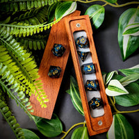 Thumbnail for Blue Band in Black Filled Sharp Resin - 7pcs RPG Dice Set