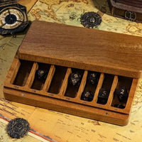 Thumbnail for Plain Sapele Wood with 7 Slots -  Magnetic Dice Storage