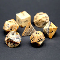 Thumbnail for Yellow Jasper Gemstone - 7pcs RPG Dice Set