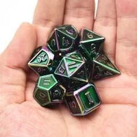Thumbnail for Black in Rainbow Metal - 7pcs RPG Dice Set