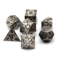 Thumbnail for Tentacles in Silver Metal - 7pcs RPG Dice Set