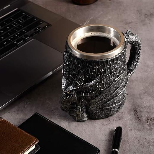 Black Scales & Dragon Mug - Novelty