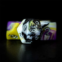 Thumbnail for 7pcs Dice Acrylic Blend Silver Font Purple Black Yellow