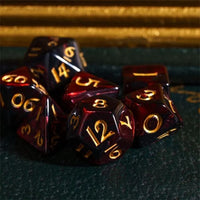 Thumbnail for Blend of Black & Red Acrylic - 7pcs RPG Mini Dice Set