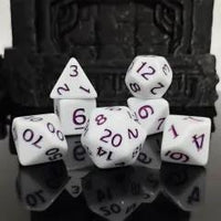 Thumbnail for 7pcs Dice Acrylic Blend Purple Font Solid White