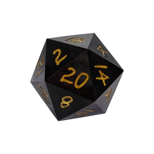 Ebony Wood - D20 RPG Dice