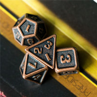 Thumbnail for 7pcs RPG Dice Set - Miniature Copper Metal
