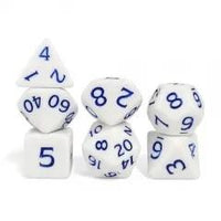 Thumbnail for 7pcs Dice Acrylic Blend Blue Font Solid White
