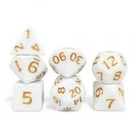 Thumbnail for 7pcs Dice Acrylic Blend Yellow Font Solid White