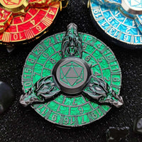 Thumbnail for Dice Metal Spinner Straight 3-arm Green Font Nickel