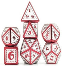 Thumbnail for 7pcs Dice Metal Stitch Red White