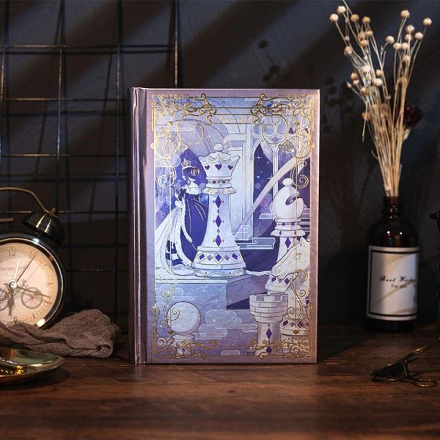 Chess Queen on Metallic Light Purple - B6 Hardback Notebook