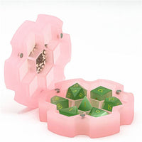 Thumbnail for Frosted Gold & Pink Resin with 7 Slots - Dice Storage